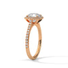 Radiant Halo Lab Grown Diamond Gold Engagement Ring