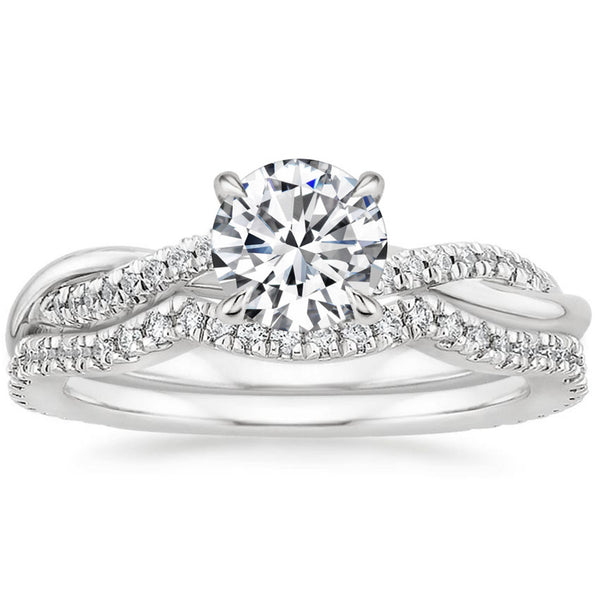 “Experience timeless elegance with this twisted diamond engagement ring, designed for sparkling brilliance, romantic beauty, and unforgettable modern luxury.”