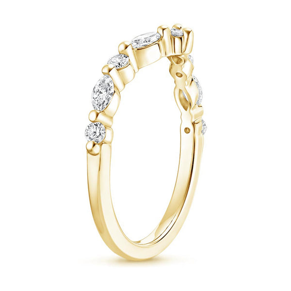 “Celebrate timeless elegance with this marquise-accent diamond ring, crafted in radiant yellow gold for unmatched sparkle, luxury, and everlasting beauty.”