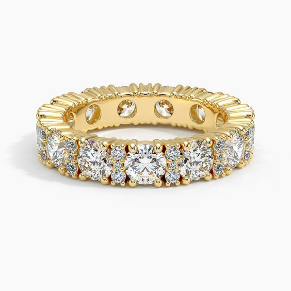 “Radiant gold diamond eternity ring delivering unmatched brilliance, luxury craftsmanship, and timeless sparkle—your perfect statement of elegance, love, and premium style.”