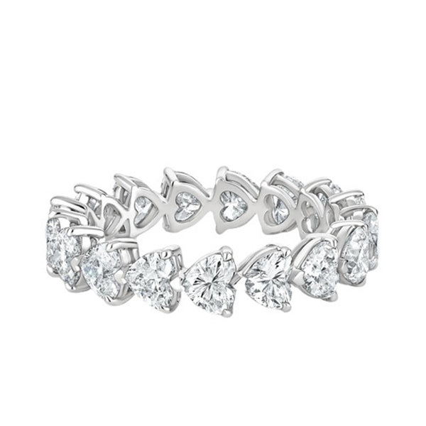 “Celebrate everlasting romance with this white gold heart-shaped diamond eternity ring, crafted for brilliance, timeless elegance, and unforgettable luxury in every moment.”