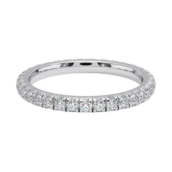 Eternity Diamond Wedding Band – timeless full-circle sparkle, brilliant white gold ring for brides, stacking, anniversaries, everyday luxury and commitment