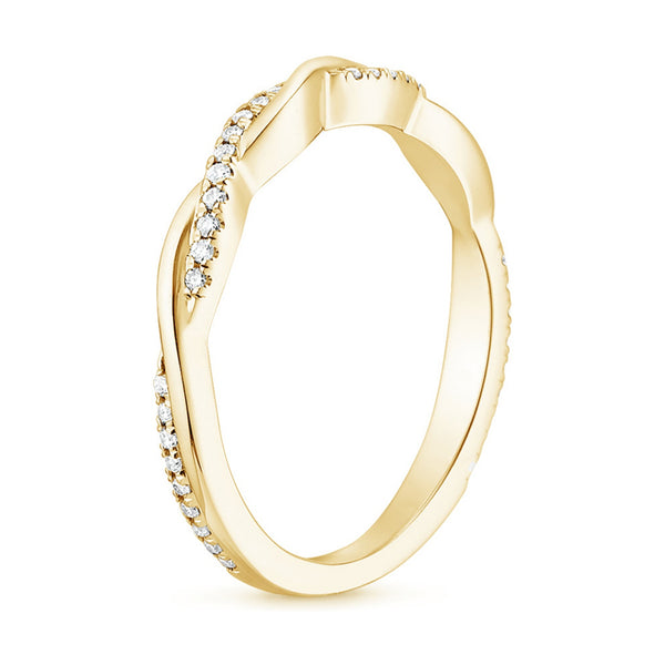 “Celebrate timeless romance with this twisted diamond engagement ring, blending modern brilliance and delicate pavé detailing for unforgettable sparkle and elegance.”