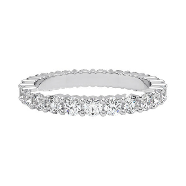 “Radiant round-cut diamond eternity band delivering timeless sparkle, luxury craftsmanship, and brilliant shine—perfect for weddings, anniversaries, and everyday elegance.”