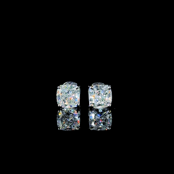 Elegant Cushion-Cut Diamond Stud Earrings in White Gold (1.66 ct. tw.)