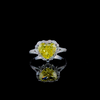 Fancy Yellow Heart-Cut Diamond Halo Ring (3.18 ct. tw.) In 14kt White Gold
