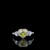 Heart Shape Yellow Three-Stone Halo Engagement Ring (1.87 ct. tw.) 14kt White Gold