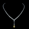 Imperial Teardrop Diamond & Yellow Sapphire Drop Necklace (17.16 ct. tw.) 14kt White Gold