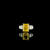 Radiant-cut yellow diamond three-stone ring with tapered baguette side stones (1.89 ct. tw.) 14kt White Gold