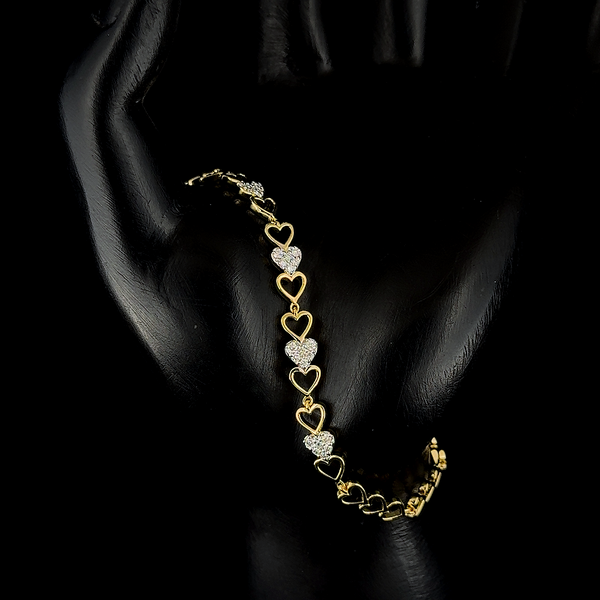 Golden Love Cascade Heart Bracelet (0.32 ct. tw.) Silver92 5Y