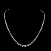 Regal Sparkle Graduated Round Diamond Tennis Necklace in 14K White Gold (11.061 ct. tw.)