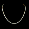 Radiant Elegance Round Diamond Tennis Necklace in 14K Yellow Gold (15.85 ct. tw.)