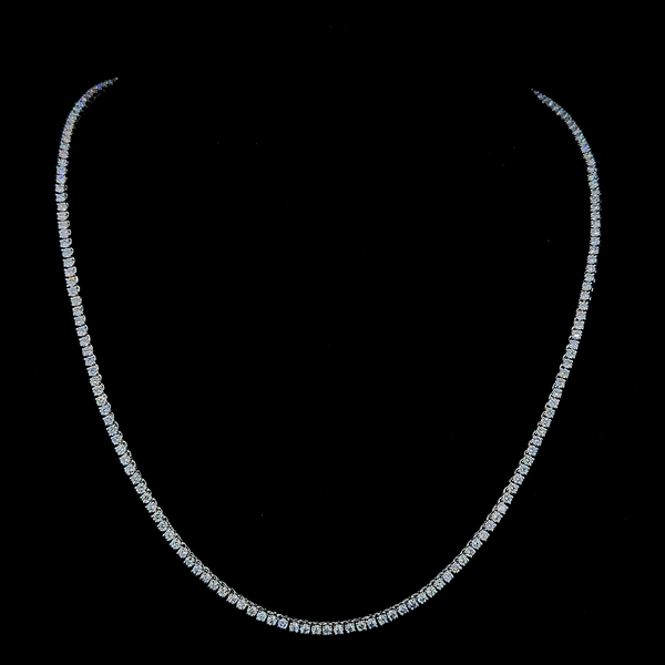 Luxury Radiance Round Diamond Tennis Necklace in 14K White Gold (14.79 ct. tw.)