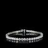 Extra Large Round Brilliant Cut Diamond Inline Tennis Bracelet in 14K White Gold with Box Clasp (9.53 ct. tw.)