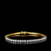 Round Brilliant Cut Diamond Continuous Line Tennis Bracelet in 14K Yellow Gold with Box Clasp (4.91 ct. tw.)