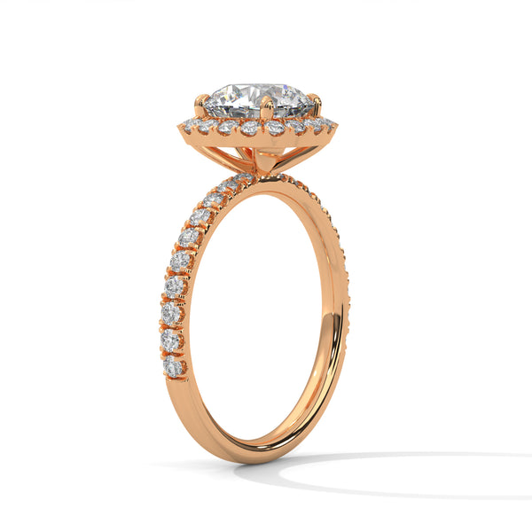 “Celestial Radiance Ring—brilliant center diamond, pavé halo sparkle, and timeless elegance crafted to symbolize everlasting love, luxury, and unforgettable romantic moments.”