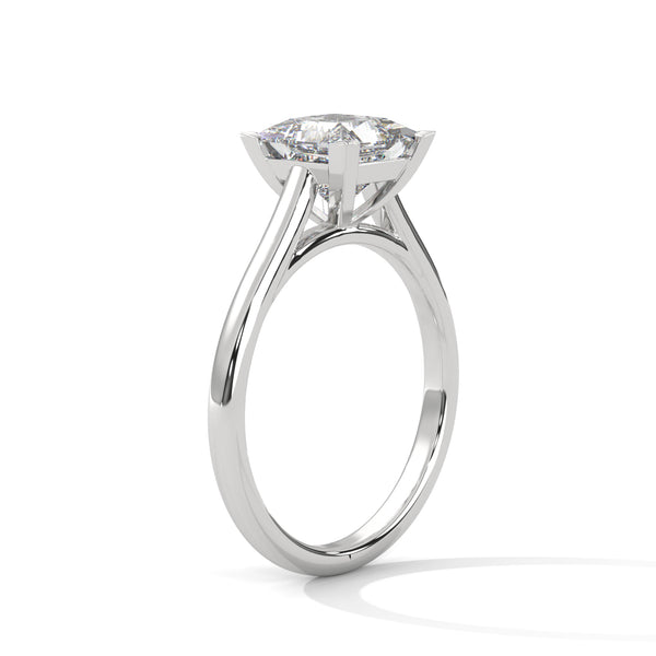 “Luna Ring—princess-cut diamond brilliance, minimalist four-prong elegance, and timeless solitaire beauty crafted to symbolize pure love, modern simplicity, and lasting sophistication.”