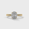 Elegant Oval Solitaire Lab Grown Diamond Gold Ring
