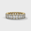 EMERALD-CUT LABGROWN DIAMOND ETERNITY GOLD RING