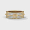 Regal Brilliance parallel rows of pave-set lab grown diamonds band