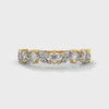 Half eternity wedding band with Marquise and Round cut lab grown Diamond for