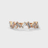 BAGUETTE CUT LAB GROWN DIAMOND GOLD BAND IN SLEEK ZIGZAG PATTERN