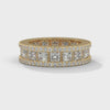 Majestic Princess-Cut Lab Grown Diamond Gold Eternity Band