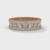 Majestic Princess-Cut Lab Grown Diamond Gold Eternity Band