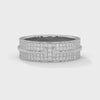 Regal Brilliance parallel rows of pave-set lab grown diamonds band