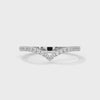 Radiant V-Shape with round cut Lab Grown Diamond Gold Band