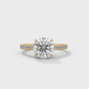 Classic Pave Engagement Ring with Round Cut Lab Grown Diamond