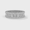Majestic Princess-Cut Lab Grown Diamond Gold Eternity Band