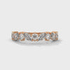 Half eternity wedding band with Marquise and Round cut lab grown Diamond for