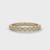 Radiant Circles: Lab Grown Diamond Bezel Set Gold Ring