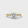 Cushion Cut Lab Grown Diamond Solitaire Gold Ring