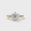 Classic Six-Prong Solitaire Lab Grown Diamond Gold Ring