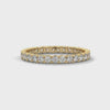 wedding gold ring with set diamond encircle the entire ring