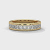Princess Cut lab grown Diamond Channel Ring