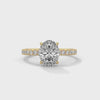 Classic Four Prong Setting Oval Cut Lab Grown Diamond Gold Ring