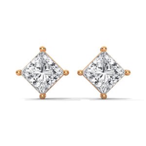 Aurora Edge Princess-Cut Diamond Studs