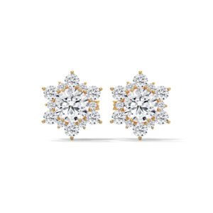 Bloom Diamond Cluster Studs