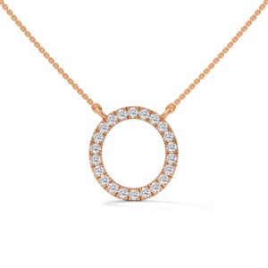 Infinity Halo Diamond Circle Pendant