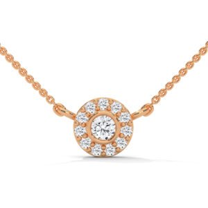 Luna Spark Diamond Halo Necklace