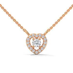 Sweetheart Halo Diamond Pendant