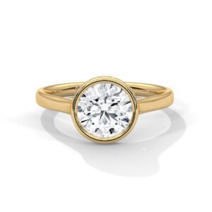 Classic Bezel-Set Round Solitaire Ring