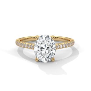 Solitaire - 2 ctw Oval Lab Grown Diamond  Solitaire Engagement Ring