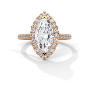 Celestia Marquise Halo Ring