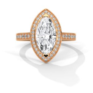 Lunara Marquise Halo Pavé Ring