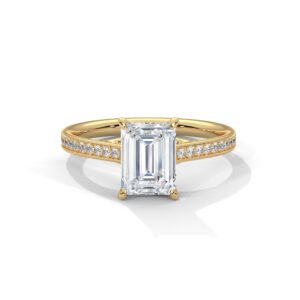Golden Radiance Emerald Ring