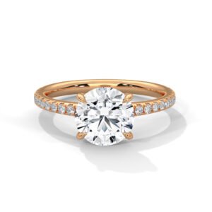 Celeste Pavé Solitaire Ring